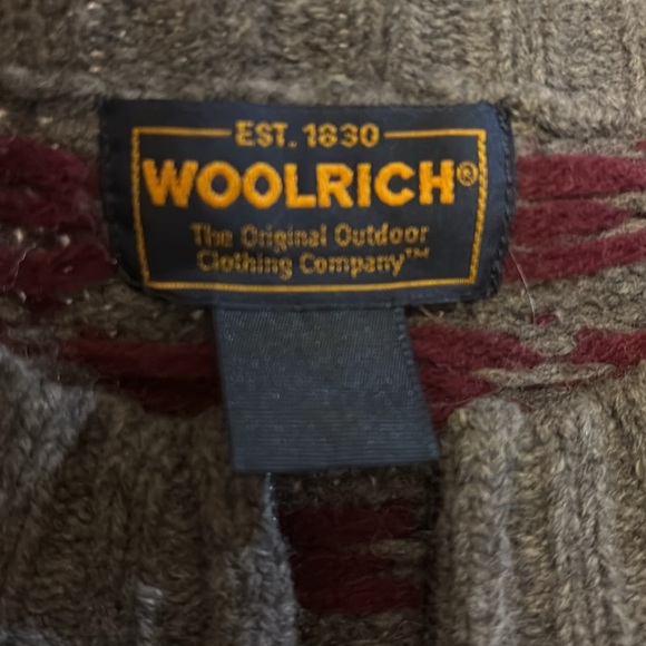 100% lambswool Woolrich zipper cardigan - Picture 4 of 11